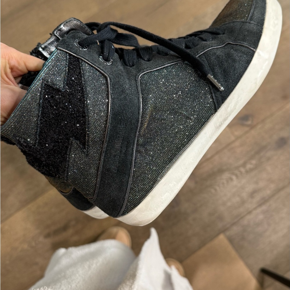 Zadig & Voltaire Black and Gold Sneakers